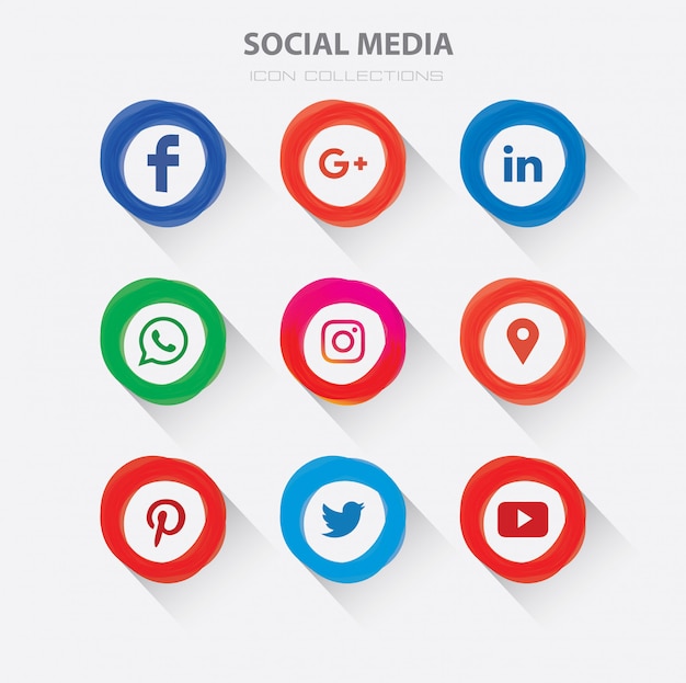 Collezione di social media logo