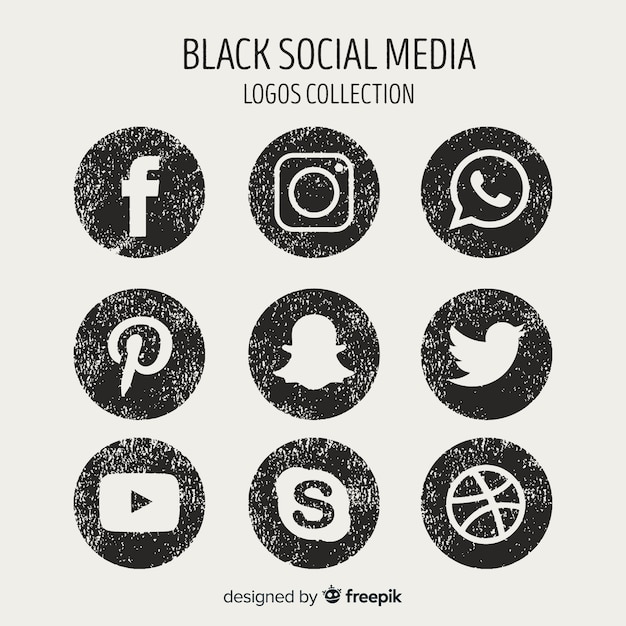 Vector social media logo collection