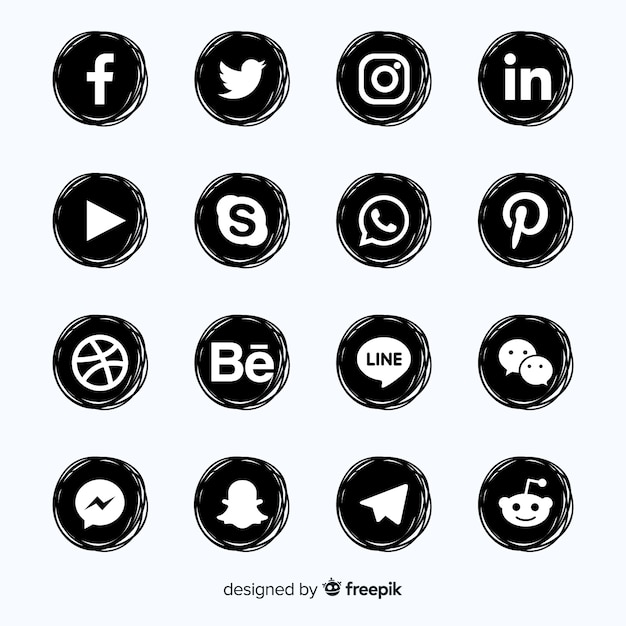 Vector social media logo collection