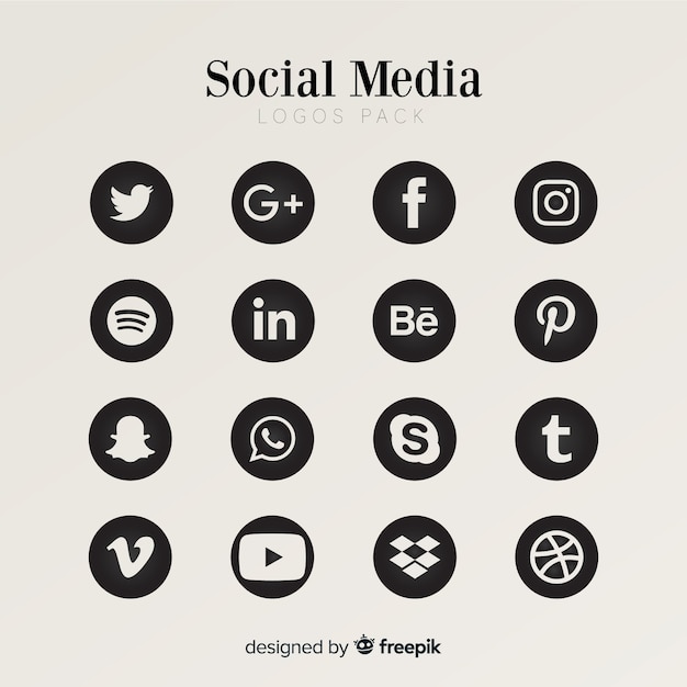 Collezione logo social media