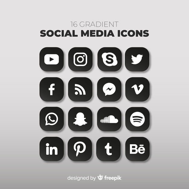 Collezione logo social media