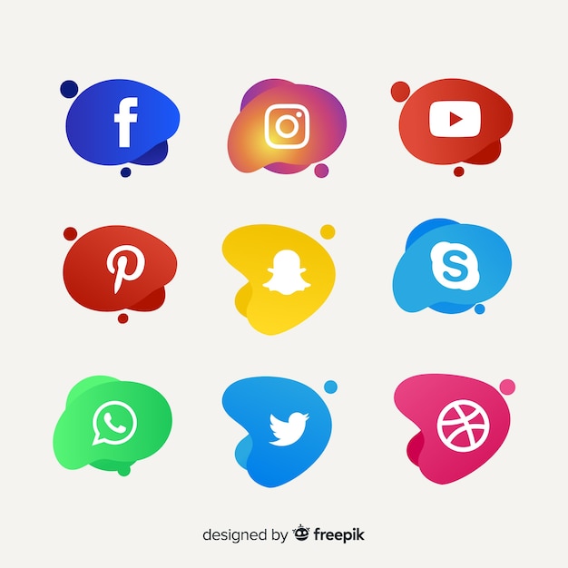 Vector social media logo collection