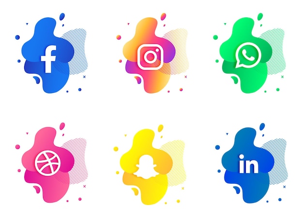 Vector social media logo collection