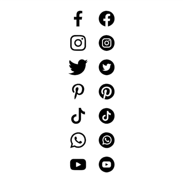 Vettore i social media logo collection