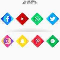 Вектор Социальные медиа логотип коллекция