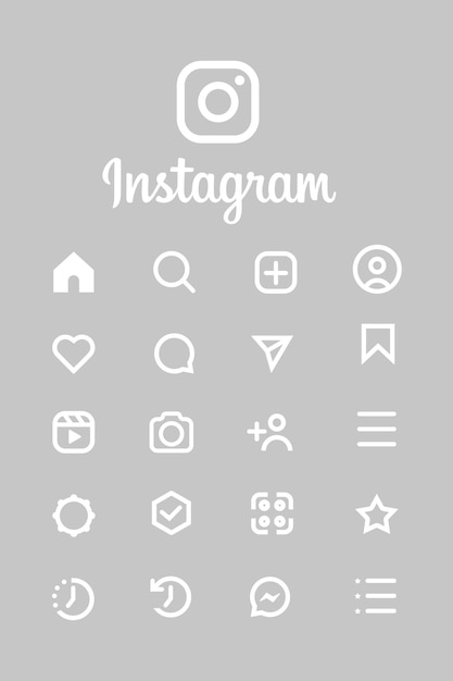 Social media logo en icon sheet vector