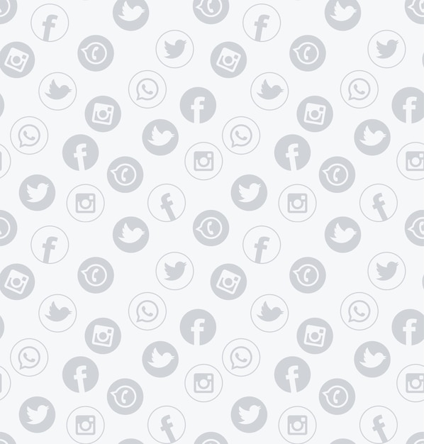 social media logo seamless pattern