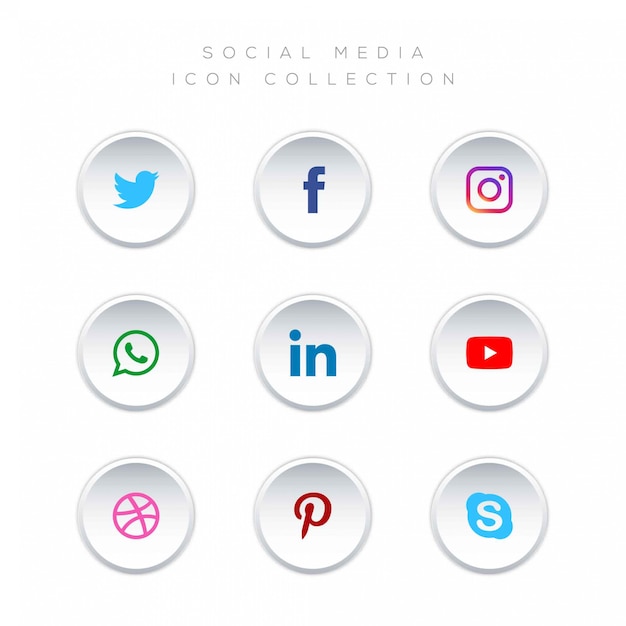 Social media logos collection