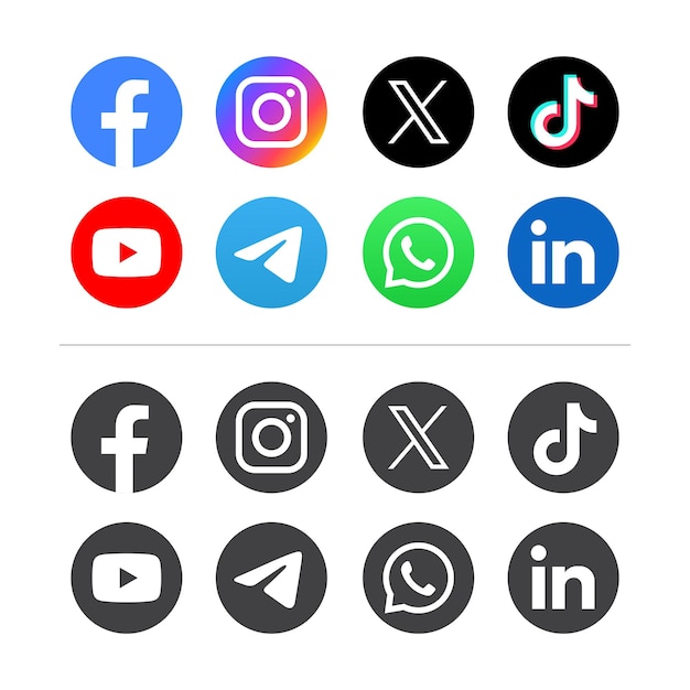 Social media logos illustration