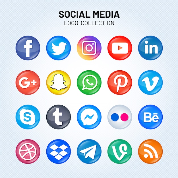 Vector social media logos