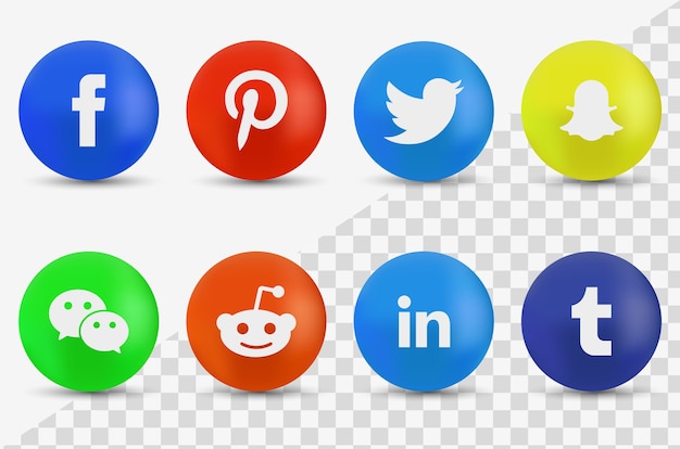 Вектор Коллекция логотипов социальных сетей