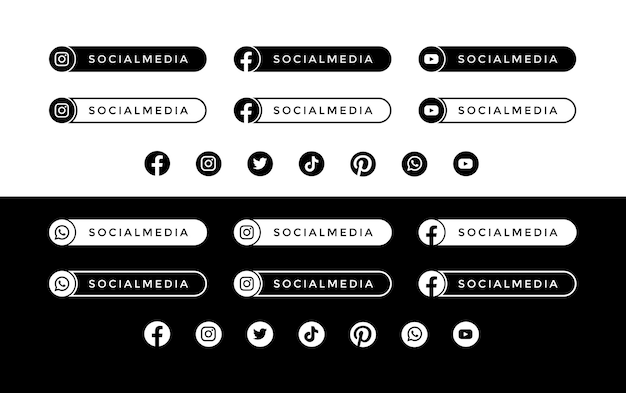 Vector social media lower third set design 2