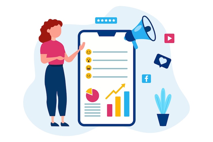 वेक्टर social media marketing concept vector illustration
