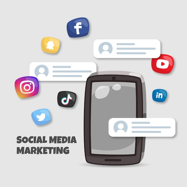 Social media marketing concept