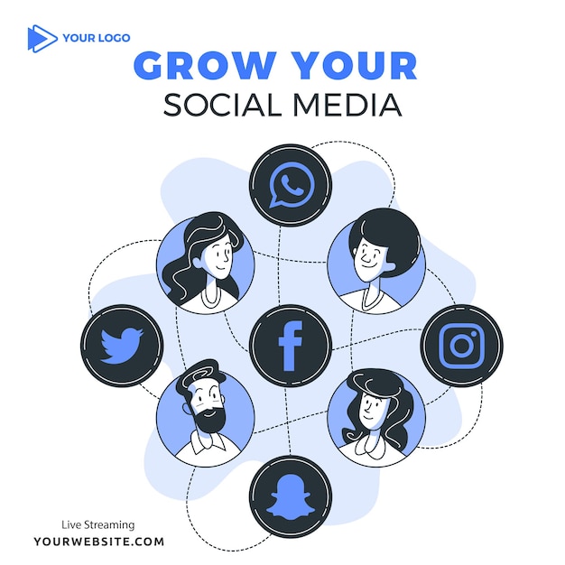 Vector social media marketing post for instagram and facebook