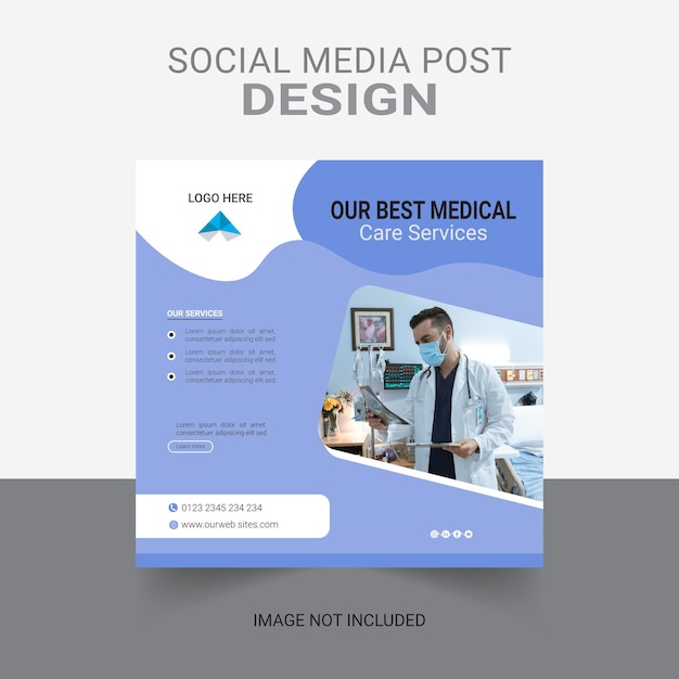 Social media Medical banner post 
template
