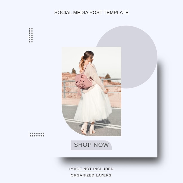 Vettore design minimalista dei social media per la collezione di moda