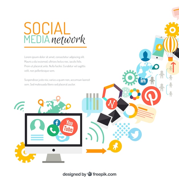 Social media network background