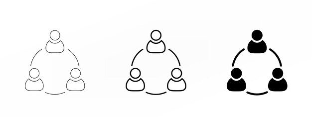 Social media network collaboration people icon illustration