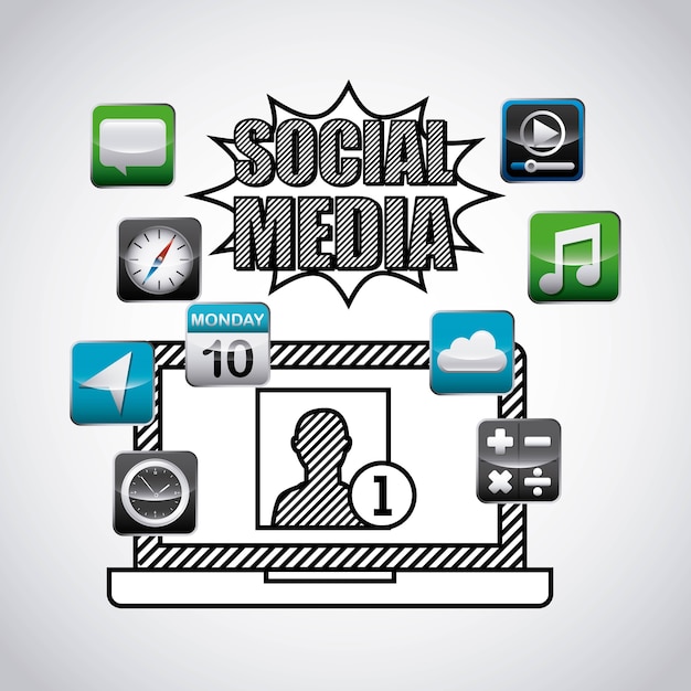 Social media network icon