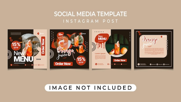 Social media new menu template