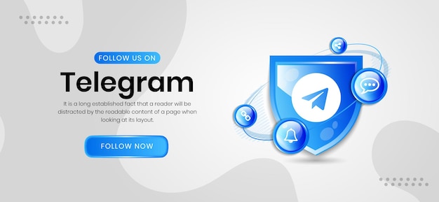 Social media pictogrammen telegram banner