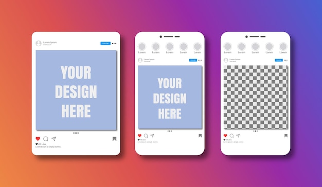 Vector social media plaatsen instagram-mockup