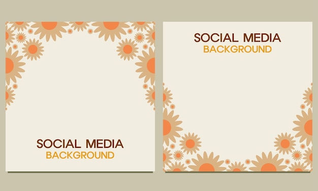 social media post background with natural floral ornament Suitable for social media post banner desi