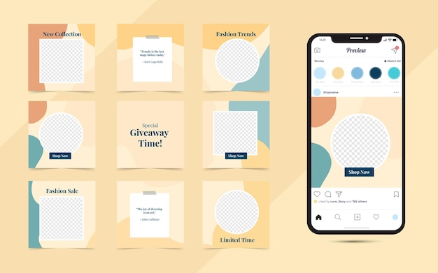 Social media post banner promotion for instagram fashion sale