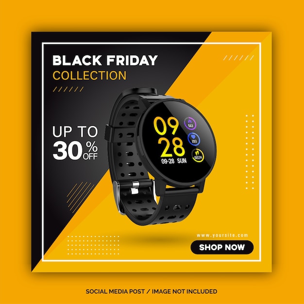 Vector social media post of black friday collection