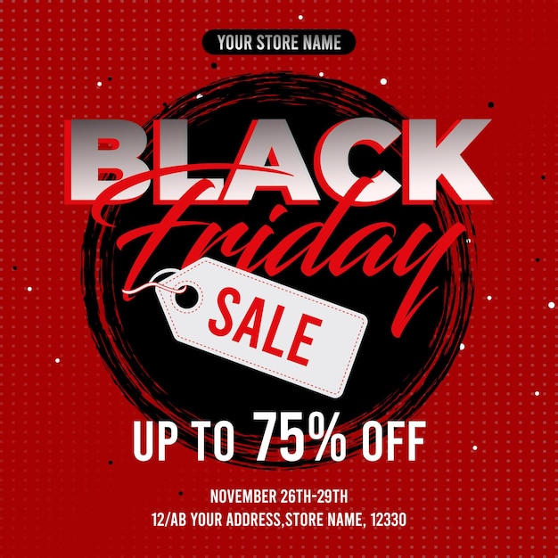 Vector social media post black friday template design for the marketing campaign