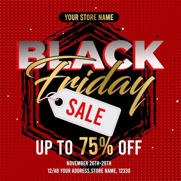 Social media post black friday template design for the marketing campaign