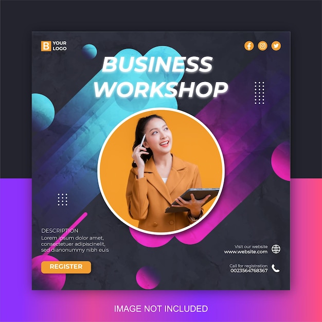 Social media post business workshop