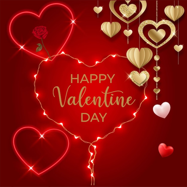 Post sui social media per celebrare il rendering 3d di san valentino