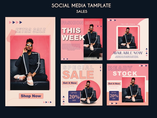 Social media post collection Instagram tamplate