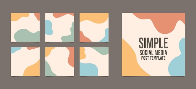 Social media post creative vector background set.