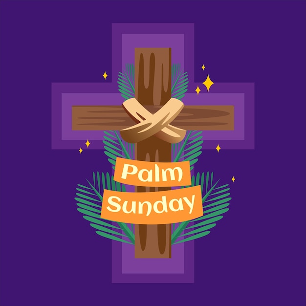 Дизайн поста в социальных сетях для поздравления с вербным воскресеньем