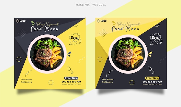 social media post design free vector