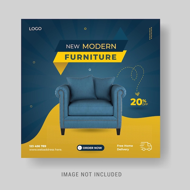 Social media post design for furniture