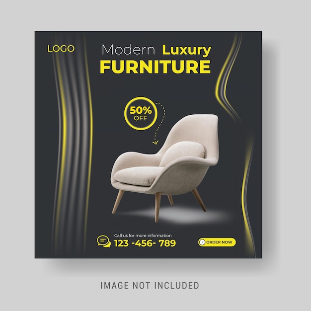 Social media post design for furniture