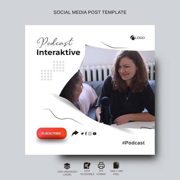 Social Media Post Design for Interactive Podcast