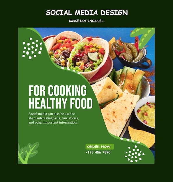 Social media post and design noodles