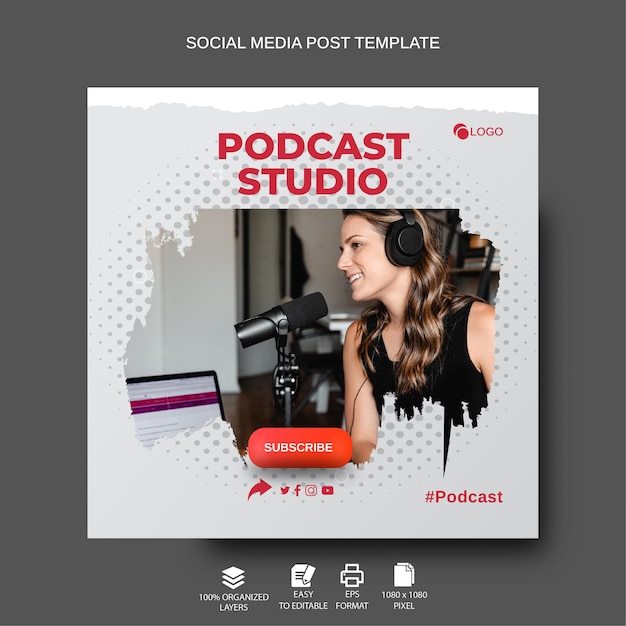 Progettazione di post sui social media per podcast