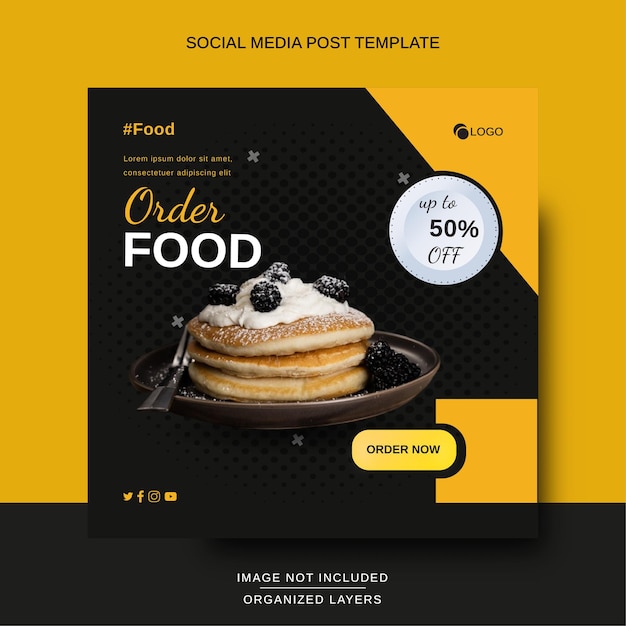 Social Media Post Design for Restaurant Menu