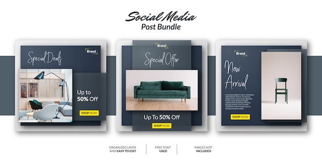 Vector social media post design template for promotion