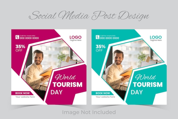 Vector social media post design template