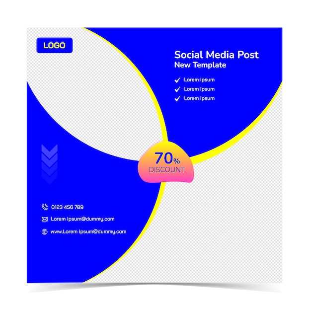 Vector social media post design template