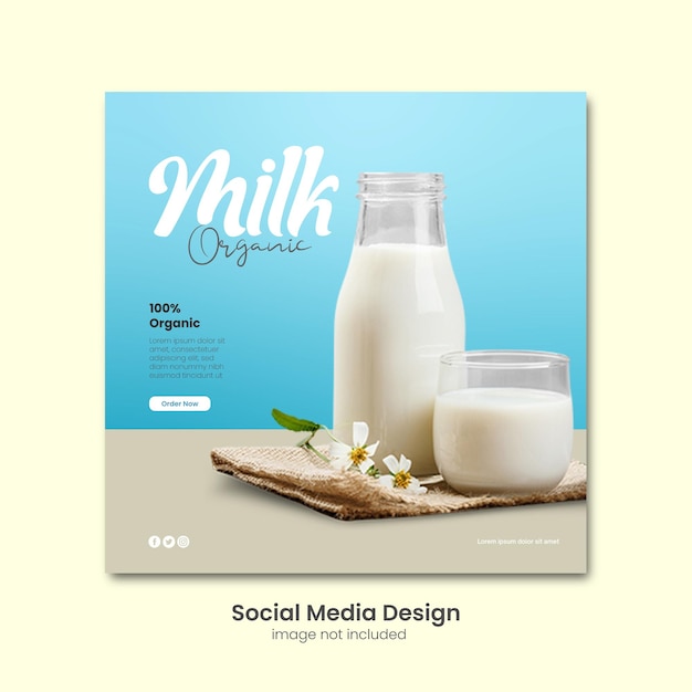 Social Media Post Design van de melk