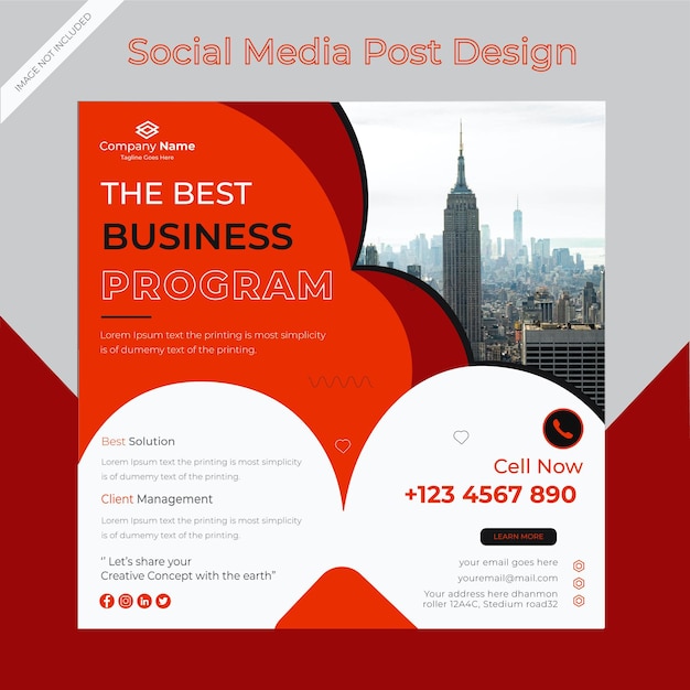 Vector social media post design