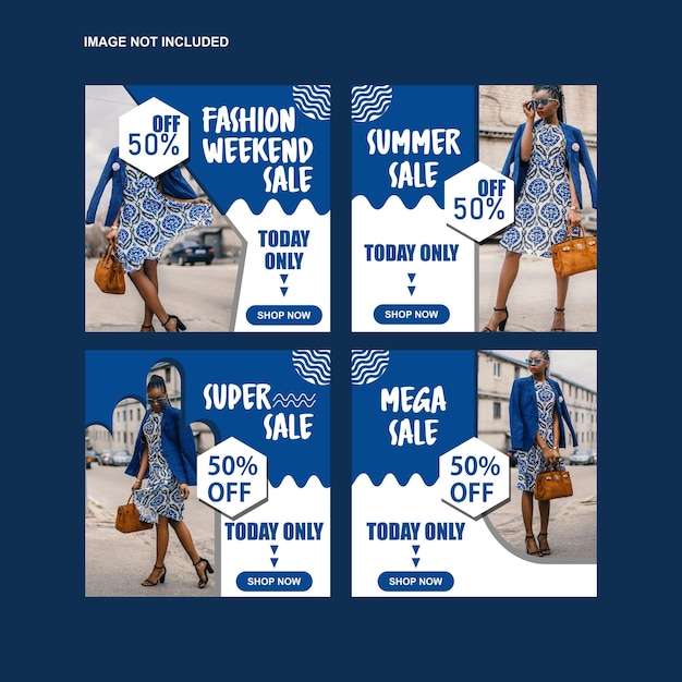 Social media post fashion sale collections